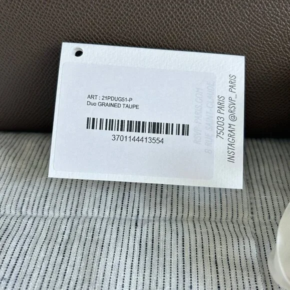 RSVP Paris Duo in grained taupe calfskin, new, with tags and dust bag - Picture 6 of 12